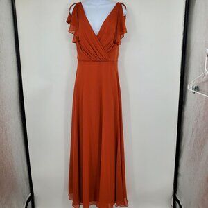 David's Bridal Terracotta Maxi Dress